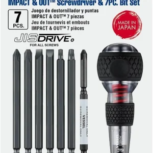Vessel Impact & Out Screw Remover Handle Bit Set - 7 Piece (238HWB7PU)