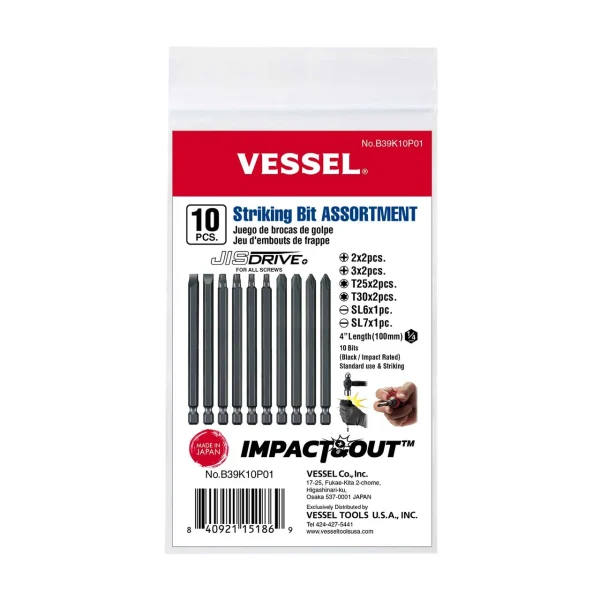 Vessel Impact & Out Striking Bit Assortment (B39K10P01)
