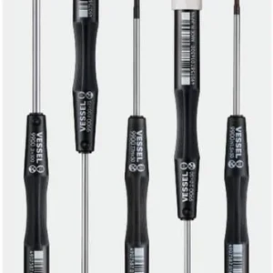 Vessel Precision Micro Tip Screwdriver Set (+0000, +000, +00, +0, +1) (99005PHPBU)
