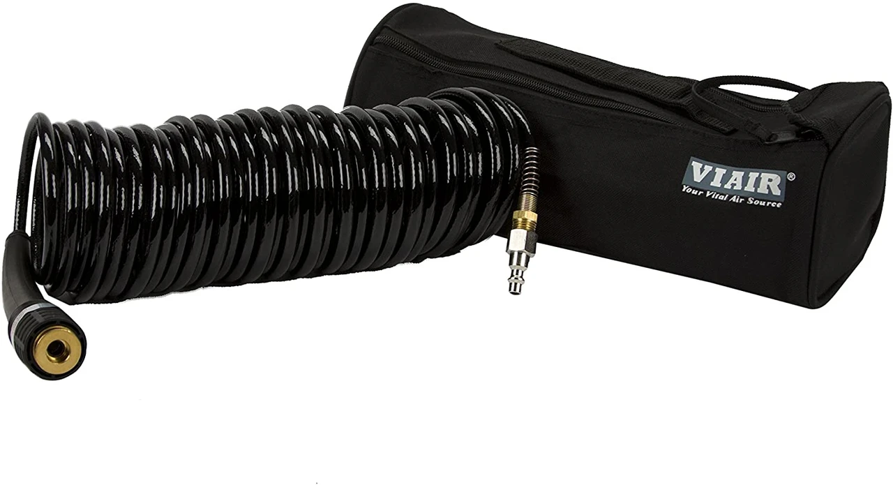 VIAIR 30ft Extension Black Braided Coil Hose with Quick Connect (00031)