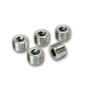 VIAIR 1/4" NPT Male Plug Fittings 5-Piece Set Nickel Steel Durable (90003)