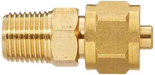 VIAIR 1/8" Male NPT to 1/4" Compression Air Line Adapter Brass Gold (92951) — product image 2