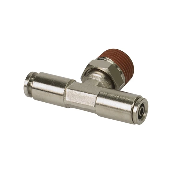 VIAIR Swivel T-Fitting 3/8" NPT Male to 1/4" Connectors 10-Pack (11422-BP)