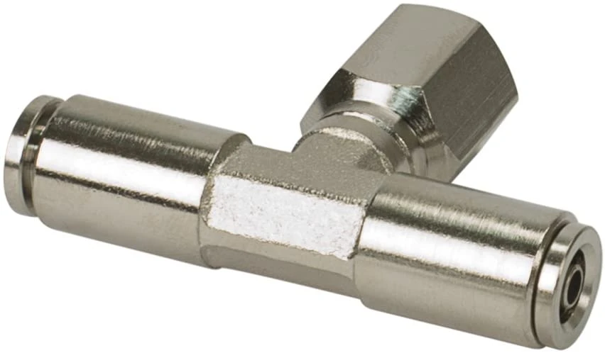VIAIR 1/4 NPT Female to 3/8 Swivel T-Fitting 10 Piece Set Robust Design (13826-BP)