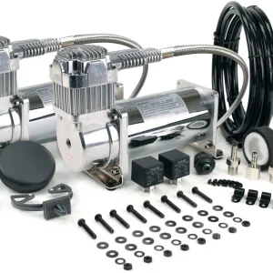 VIAIR Dual Chrome 380C Compressor 200 PSI High-Performance Value Pack Kit (38003)