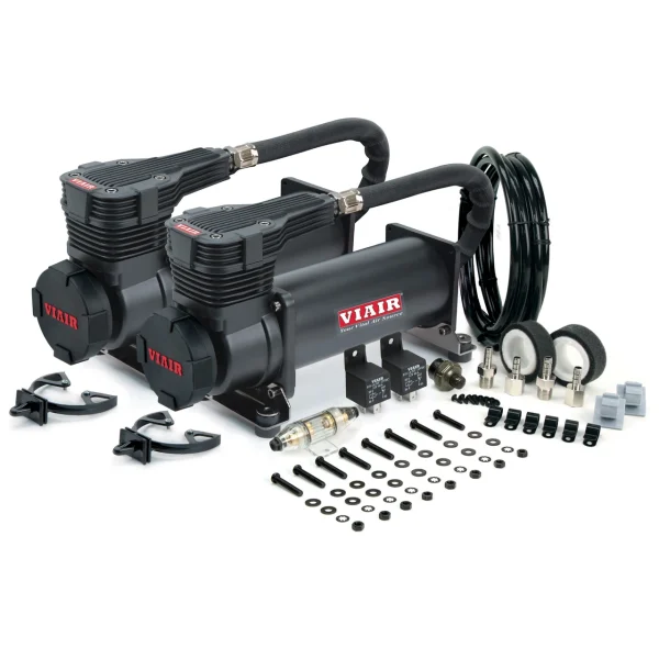 VIAIR Stealth Black Dual 485C Gen 2 Air Compressor Kit 200 PSI (48542)