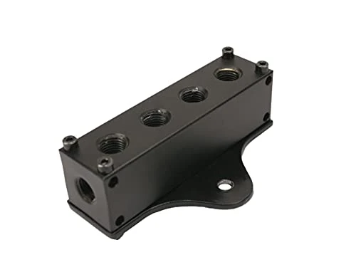 VIAIR 6-Port Billet Manifold with Mounting Bracket 1/4 NPT Black (92820) — product image 3