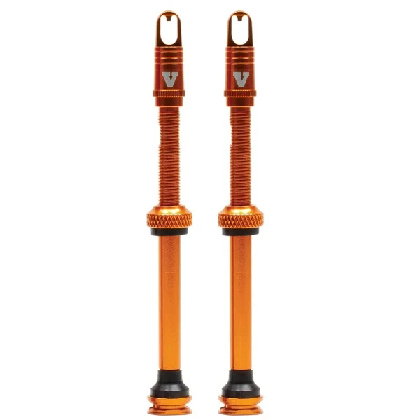 VIAIR 80mm Orange Tubeless Bike Valve Stem High Flow System (60800OR)