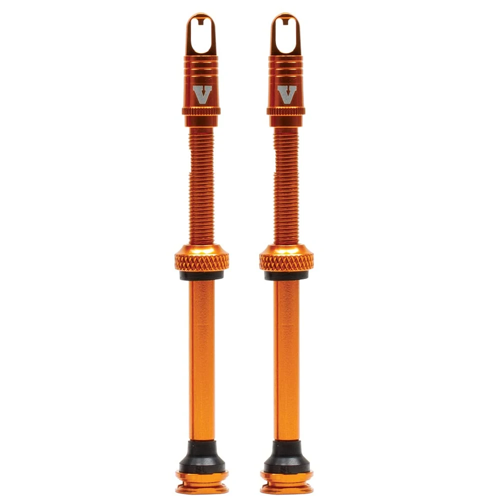 VIAIR 80mm Orange Tubeless Bike Valve Stem High Flow System (60800OR)