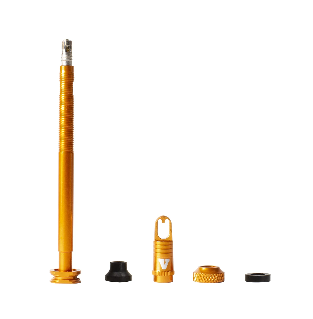 VIAIR 80mm Orange Tubeless Bike Valve Stem High Flow System (60800OR) — product image 2