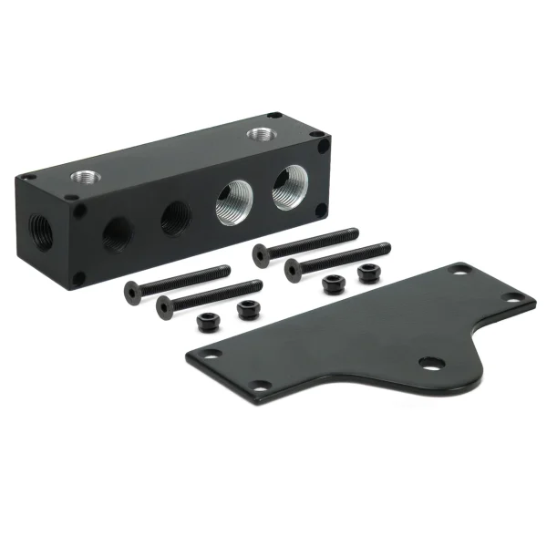VIAIR 8-Port Billet Manifold with 1/8 BSPT 1/4 NPT and 3/8 NPT Ports (92828)
