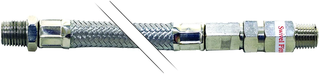 VIAIR 36 Inch Stainless Steel Braided NPT Swivel Leader Hose (92809)