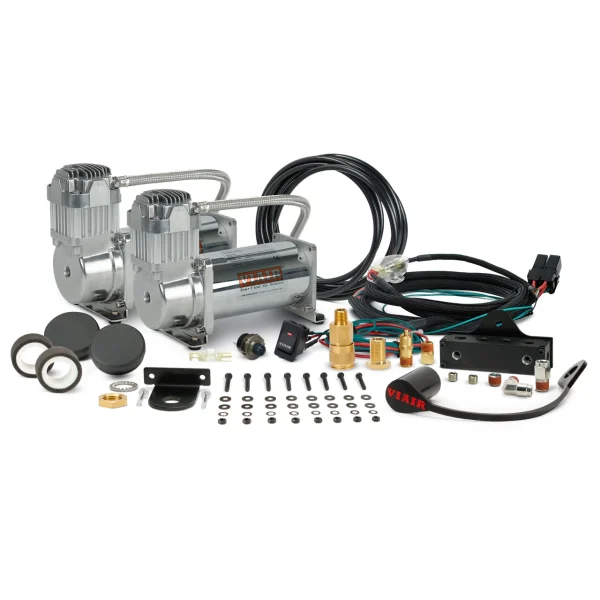 VIAIR Dual Chrome 400 Mounted Air System Kit 150 PSI Portable (400DC01)