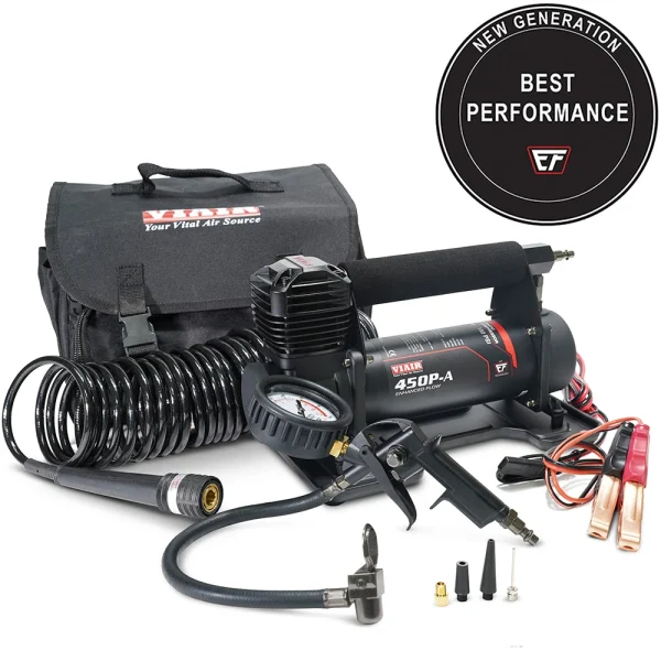 Viair EF 450P Automatic Portable Air Compressor – 12V, 100% Duty Cycle, 150 PSI (45144)