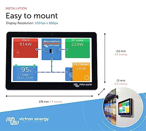 Victron Energy Gx Touch 70, Display Screen For Cerbo Gx (BPP900455070) — product image 3