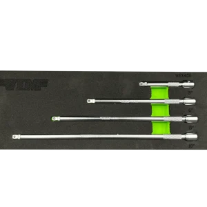 VIM Tools 4-Piece 1/4" Drive Wobble Extension Set (WEX400)