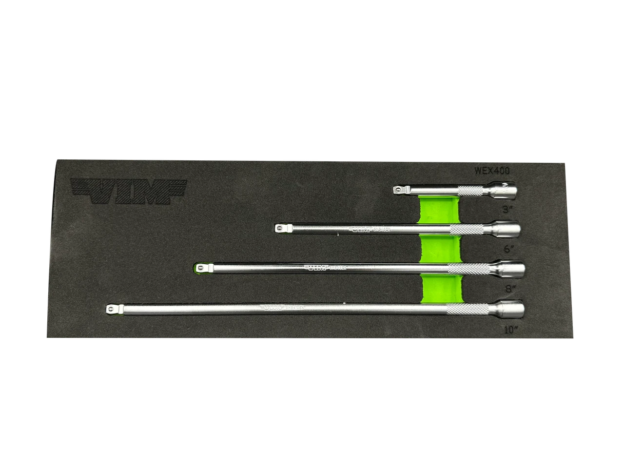 VIM Tools 4-Piece 1/4" Drive Wobble Extension Set (WEX400)