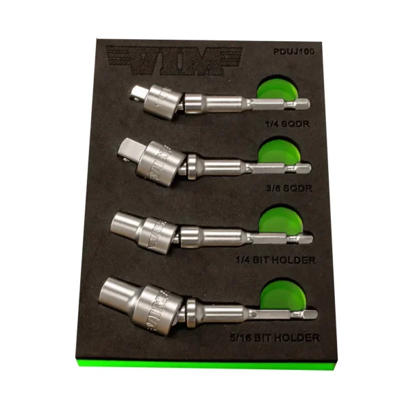 VIM Tools 4 Pc. Power Drive UJ Adapter Set (PDUJ100)