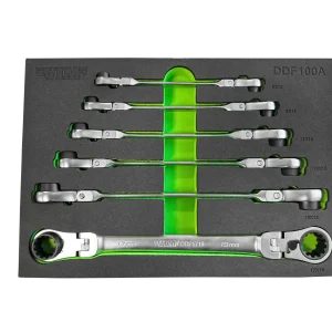 VIM Tools Double Deep Spline Flex Wrench Set 6 Pc (DDF100A)