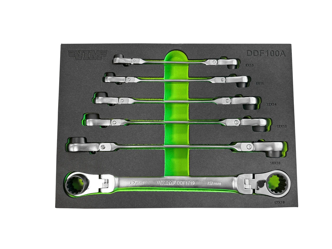 VIM Tools Double Deep Spline Flex Wrench Set 6 Pc (DDF100A)