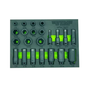 VIM Tools 22-Piece 3/8" Drive SAE Impact Socket Set (IMPACT622)