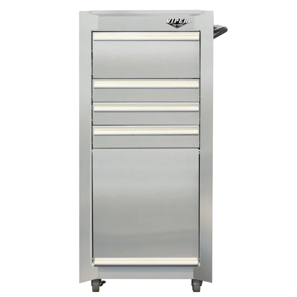 Viper Tool Storage 16" 4-Drawer Salon/Tool Cart (V1804SSR)