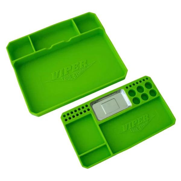 Viper Tool Storage Lime Green 2-Pc Silicone Parts Tray Set (V2FPTLG)
