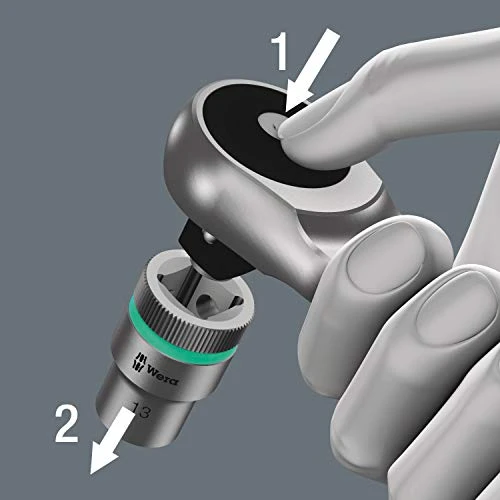 Wera 8100 SB 7 Zyklop Metal Ratchet Set, 3/8" Drive, Metric, 29 Pieces (05004047001) — product image 2