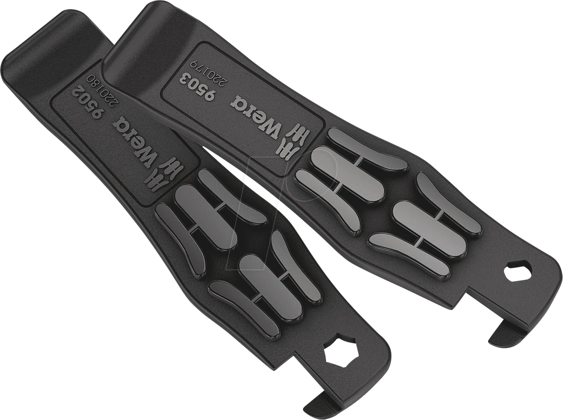 Wera 9502 and 9503 black bicycle tire levers with molded grips and hex bit opening