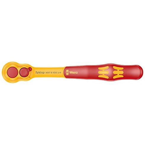 Wera 8007 B VDE Zyklop Insulated Ratchet with Switch Lever (05004966001)