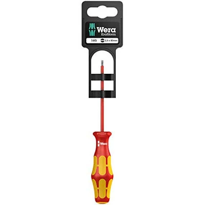 Wera Kraftform Plus VDE 160i Slotted Insulated Screwdriver (05006100001)