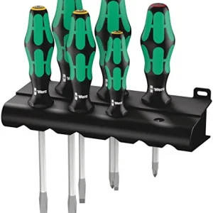Wera Kraftform Plus 334 SK/6 Screwdriver Set & Rack Lasertip (05007680001) (JB-WER-05007680001)