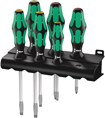 Wera Kraftform Plus 334 SK/6 Screwdriver Set & Rack Lasertip (05007680001) (JB-WER-05007680001)