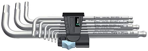 Wera 3950 Stainless Ball-Point Metric Hex-Plus L-Key Set (05022720001)