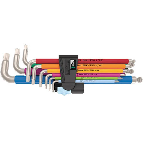 Wera 3950/9 Hex-Plus Multicolour Imperial Stainless L-Key Set (05022860001)