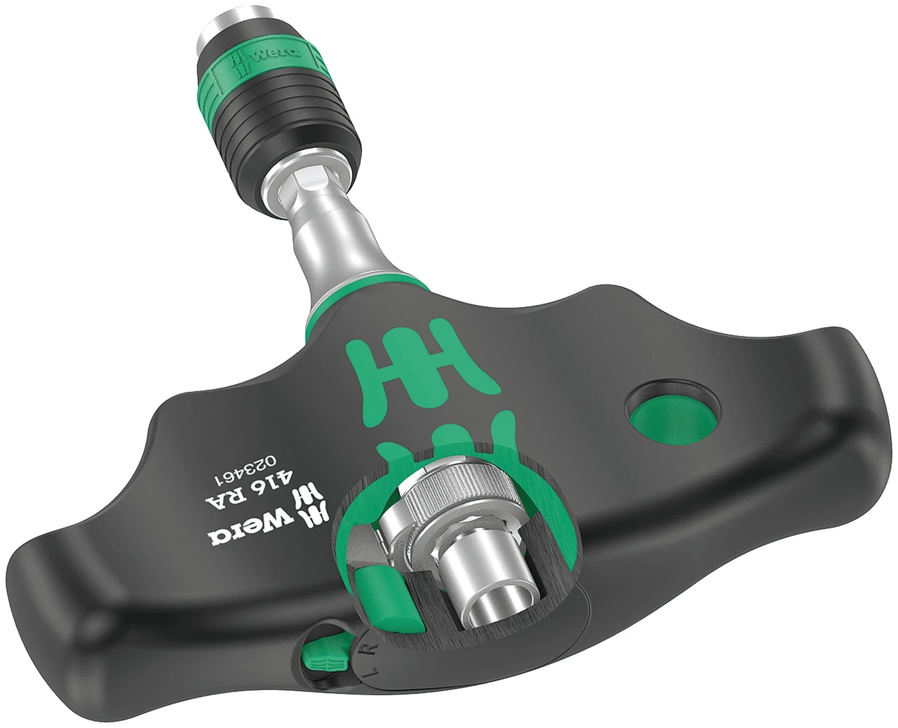 Wera 416 RA T-Handle Bitholding Screwdriver with Ratchet (05023461001)