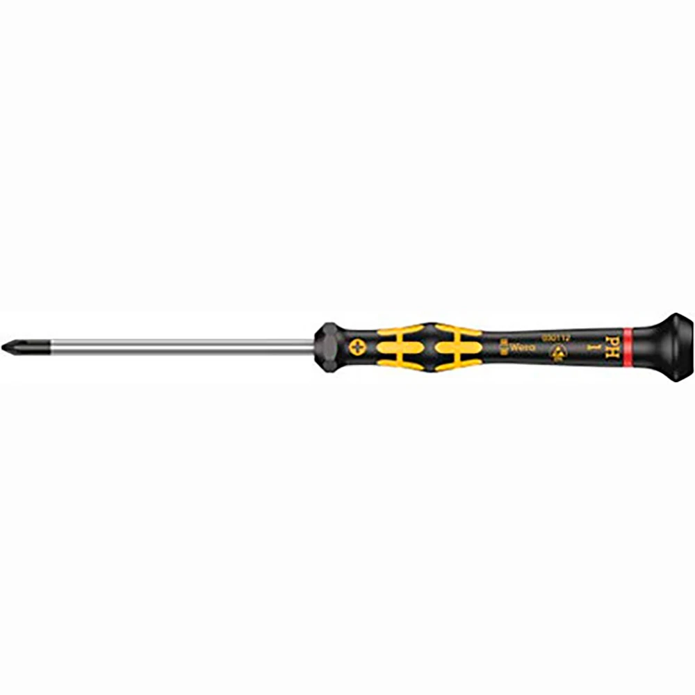 Wera 1550 PH ESD Slotted Micro Screwdriver, PH 1 × 80 mm (05030112001)