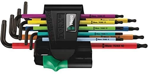 Wera 967/9 Multicolor L-Key Set for Tamper-Proof Torx (JB-WER-05073599001)
