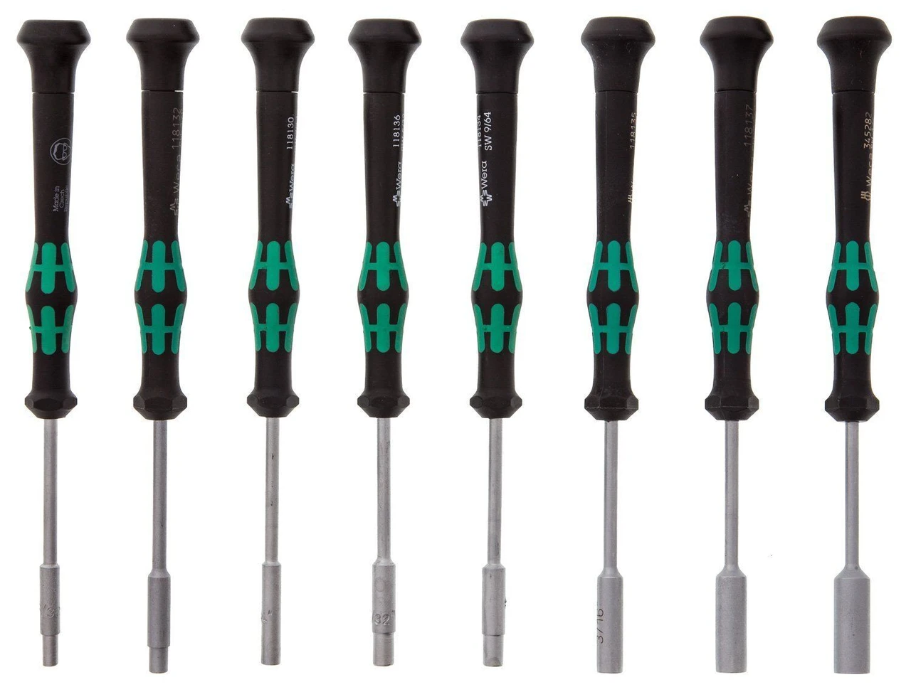 Wera Micro Nutdriver Set 8-Piece 3/32–1/4″ (05345279001)