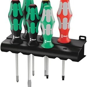 Wera Screwdriver Set – Slotted/Phillips/Square, 6-Piece (05347778001)