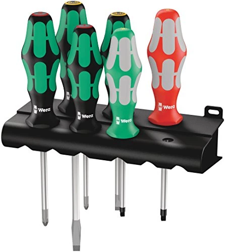 Wera Screwdriver Set – Slotted/Phillips/Square, 6-Piece (05347778001)