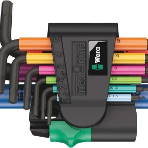 Wera 950/9 Hex-Plus Multicolour 2 L-Key Set, Metric, BlackLaser, 9pc (5133164001)