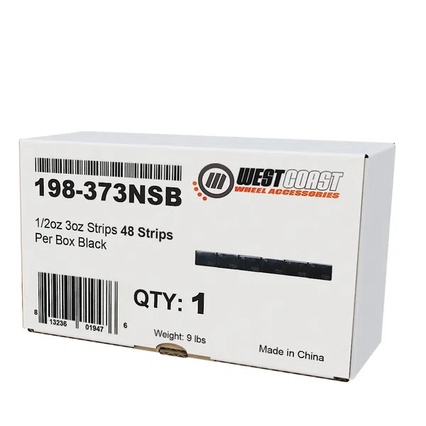 West Coast 1/2oz 3oz Strips 48 Strips Per Box Black (198-373NSB)
