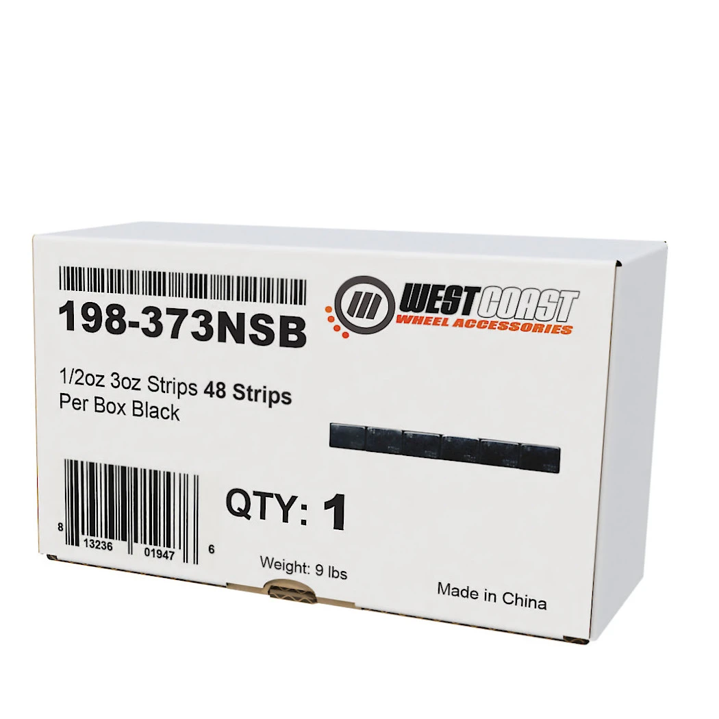 West Coast 1/2oz 3oz Strips 48 Strips Per Box Black (198-373NSB)