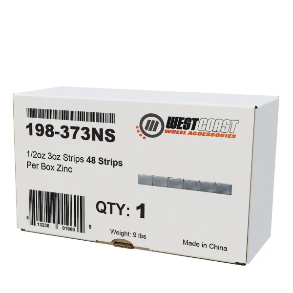 West Coast 1/2oz 3oz Strips 48 Strips Per Box Zinc (198-373NS)