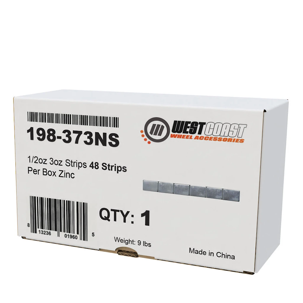 West Coast 1/2oz 3oz Strips 48 Strips Per Box Zinc (198-373NS)