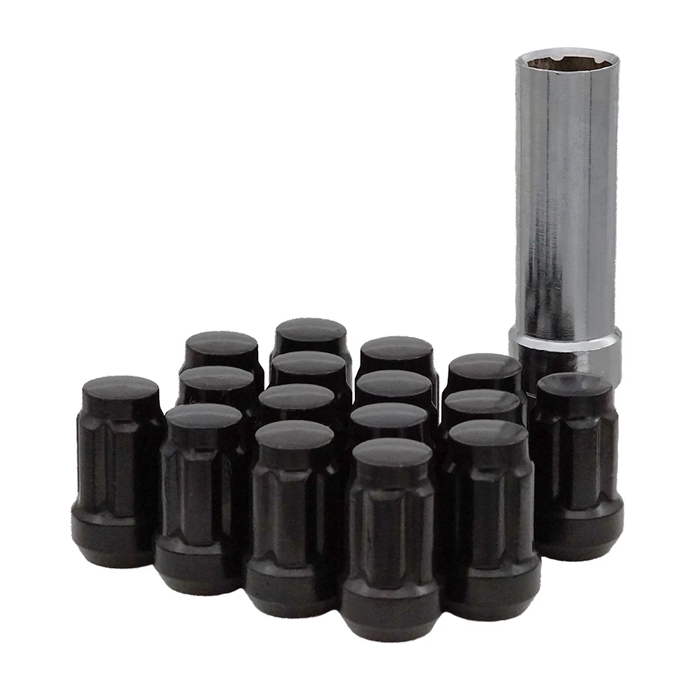 West Coast 12x1.25 ATV Spline Lug Nuts 1.38" 4-Lug Wheel Install Kit Black (DFC-54125B)