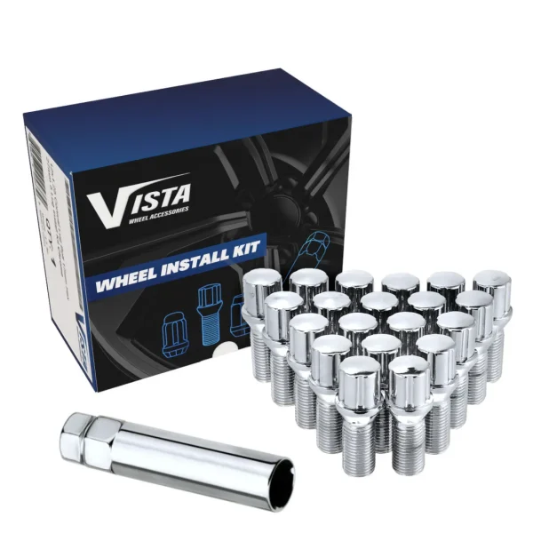 West Coast 12x1.25 Conical Spline Lug Bolt 27mm 5 Lug Install Kit Chrome (DPC27025DCB)