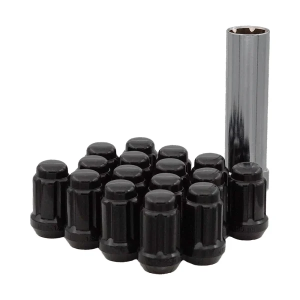 West Coast 12x1.5 ATV Spline Lug Nuts 1.38" 4-Lug Wheel Install Kit Black (DF-54015B)