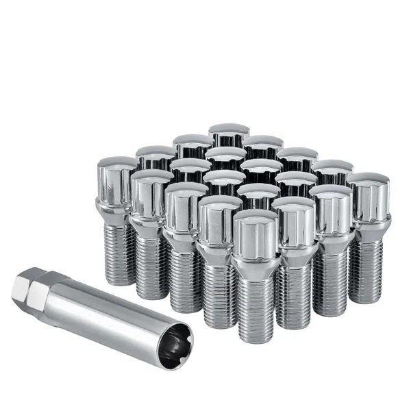 West Coast 12x1.75 Conical Spline Lug Bolt 27mm 5 Lug Install Kit Chrome (W27075CB)